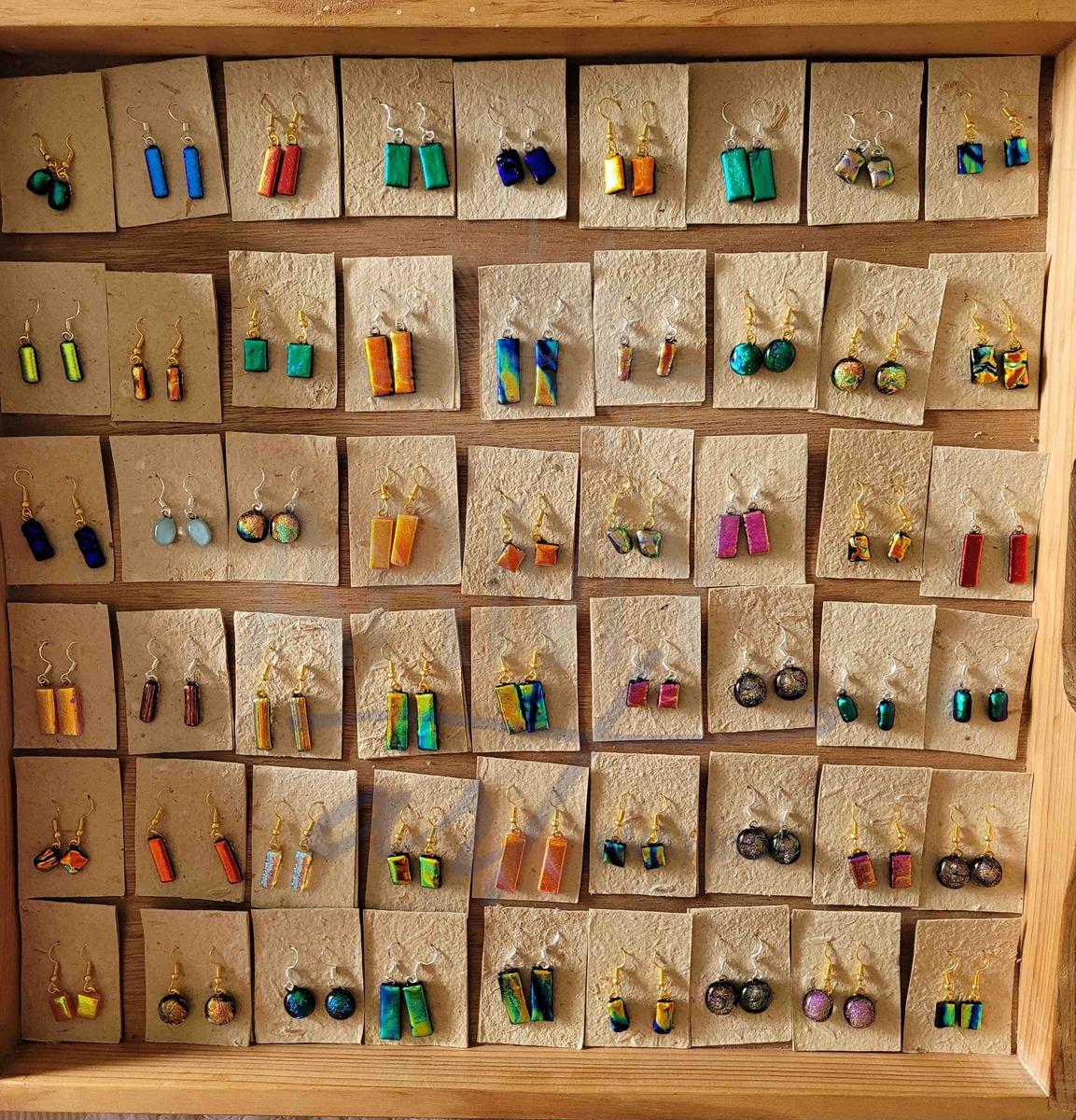 Fused Glass Drop Earrings 4